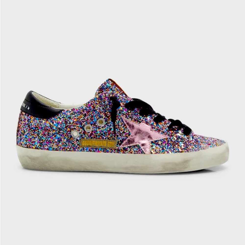 Golden Goose multi colored glitter sz 38